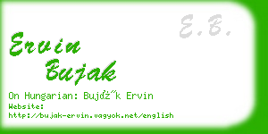 ervin bujak business card